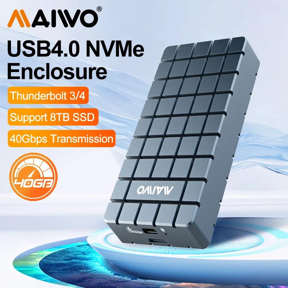 MAIWO  ϵ ̺ ̽ ȣȯ  ˷̴ USB 4.0, 40Gbps M.2 NVMe SSD Ŭ, Ʈ 4/3 USB 3.2/3.1ASM2464